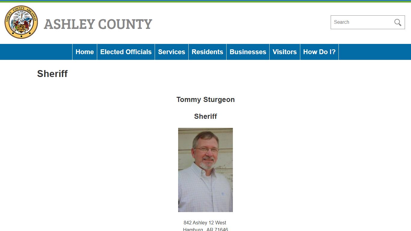 Sheriff | Ashley County