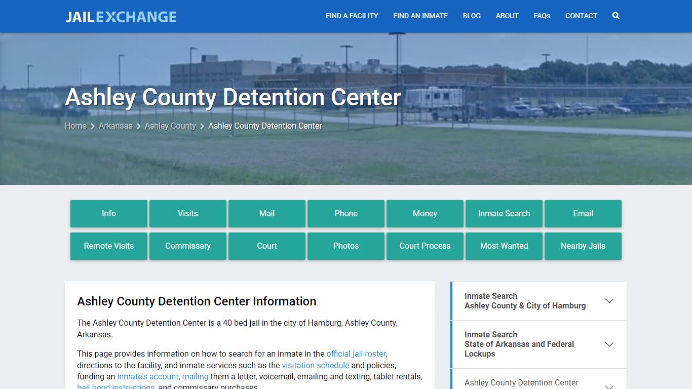 Ashley County Detention Center, AR Inmate Search, Information